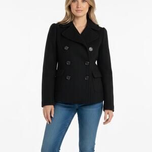 dollhouse Black pea coat Small